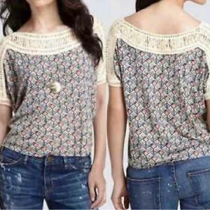 Free People Tribal Grunge Top